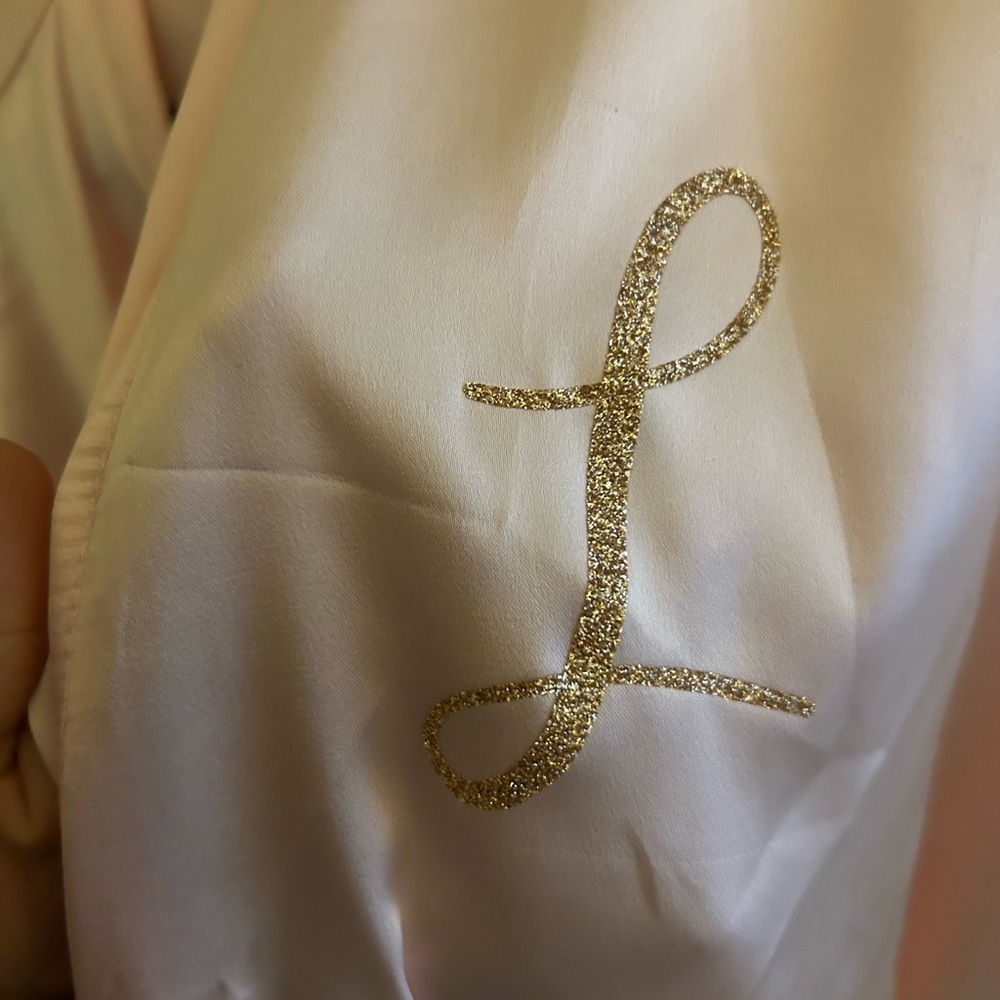 Pink- Silk Robe - Picture 2 of 3